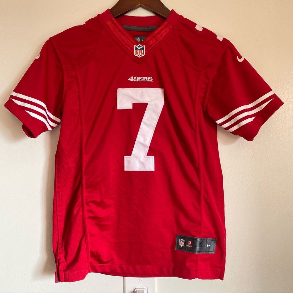 NFL Colin Kaepernick Youth Medium 10/12 Jersey 7 Red Stiched